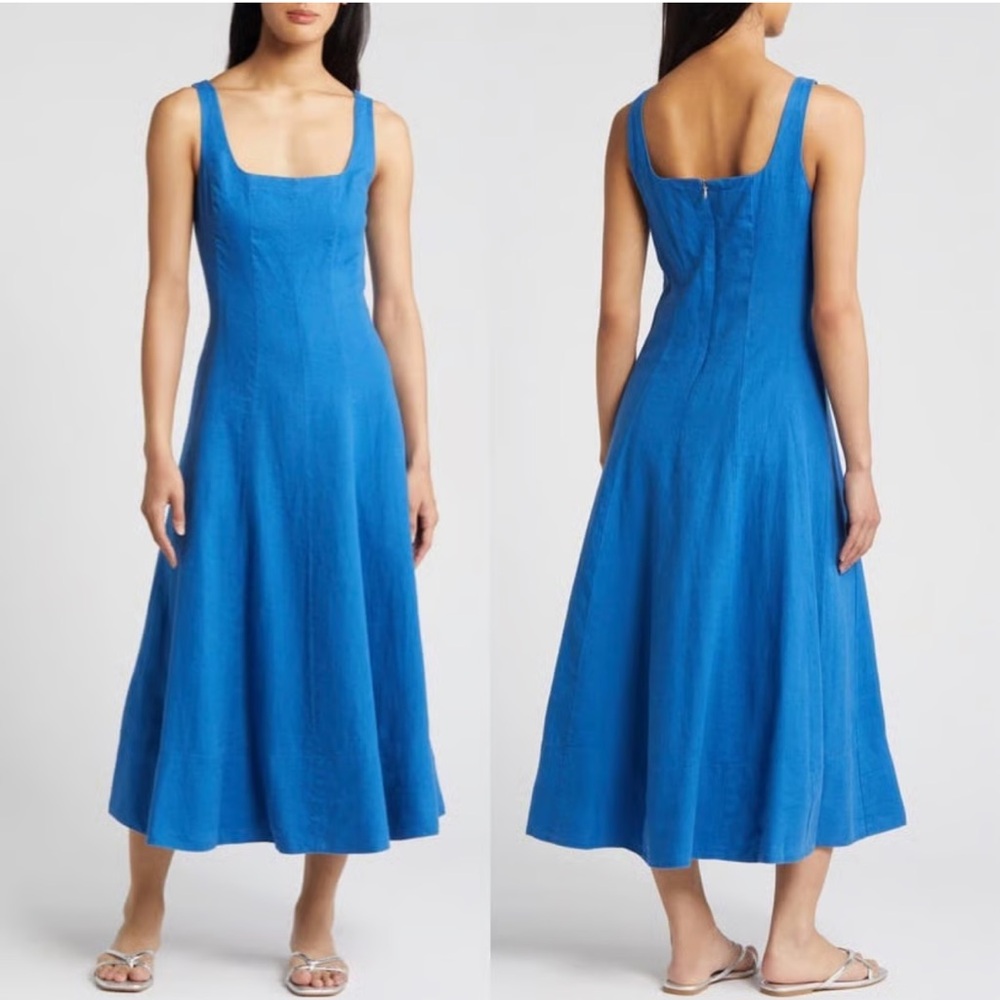 Lilly Pulitzer Sleeveless Midi Dress in Bright Blue